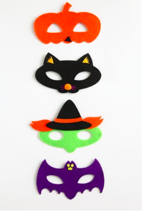 Halloween-masker av filt!