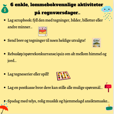 Picture Aktivitetstips på regnværsdager! - 1