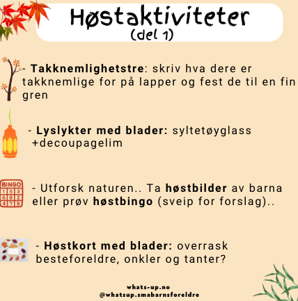 Høstaktiviteter: del 1