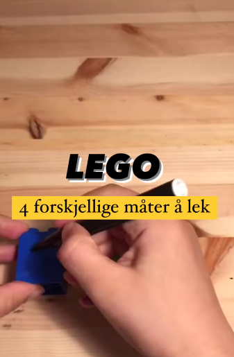 Lego- fire typer lek fra @morsom.til.barn.