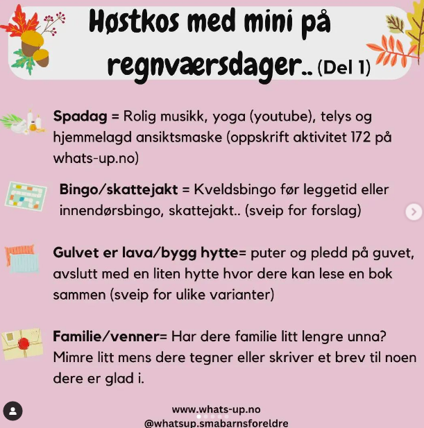 Bilde Høstkos med mini på regnværsdager - 1