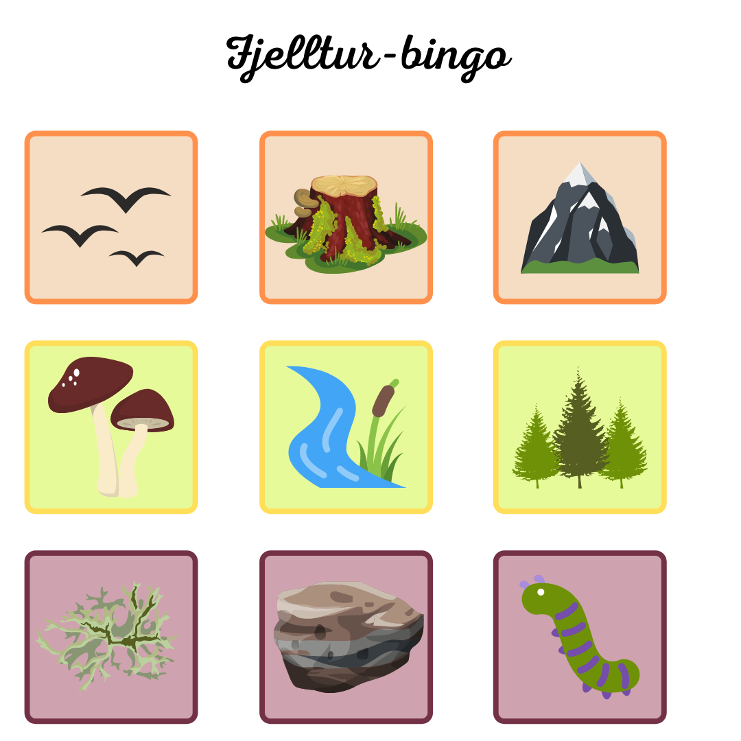 Fjelltur-bingo